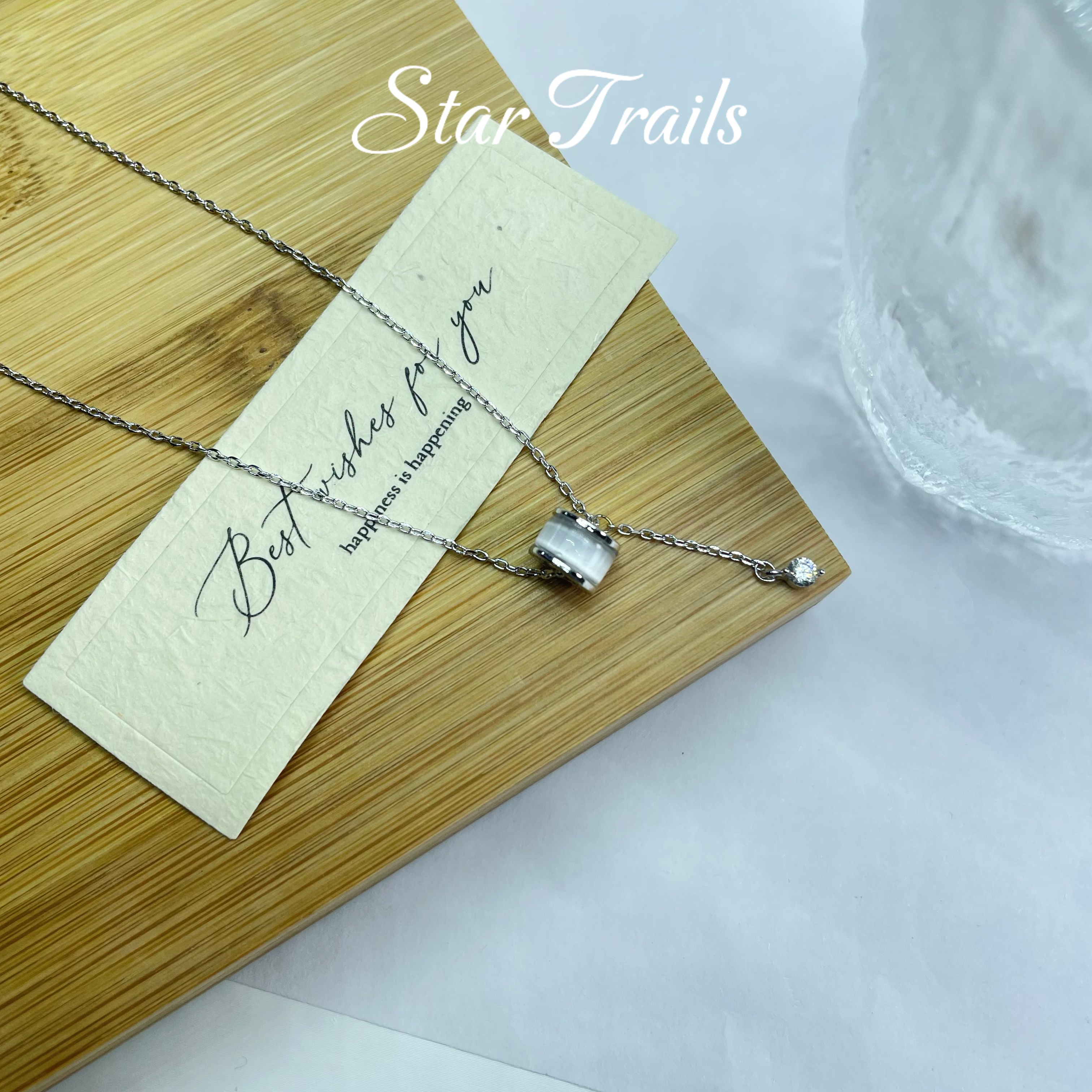 合金项链 流苏月光锁骨链吊坠项链