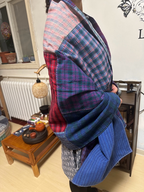 手染布 老土布 披肩 纯手工 非遗艺术（定制）