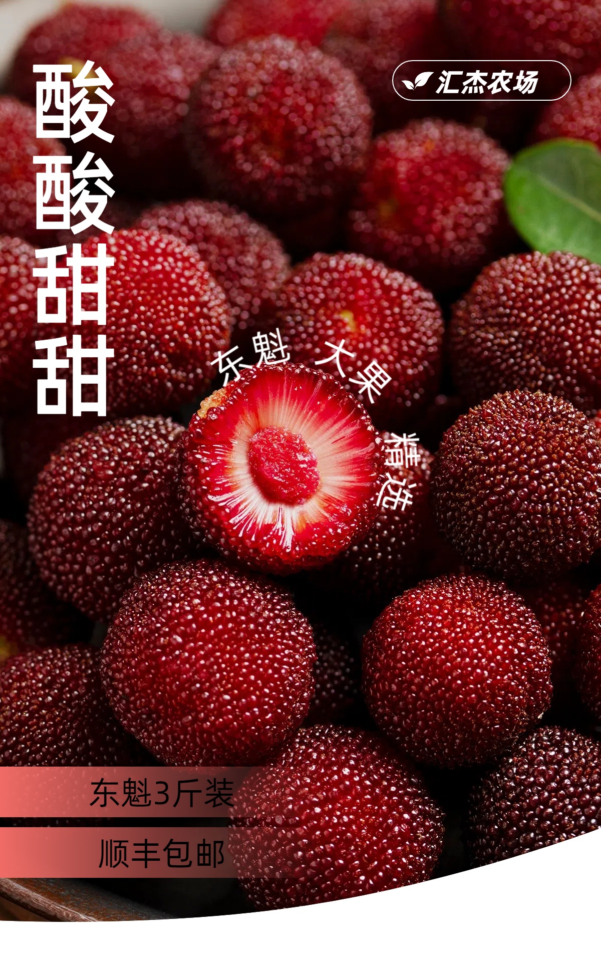 仙居农家自家新鲜高山东魁杨梅果园现摘顺丰冷链发货90颗粒