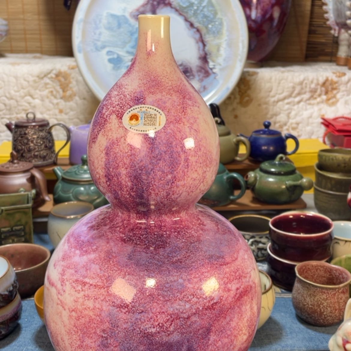 【闪购商品】摆件柴烧福禄瓶。