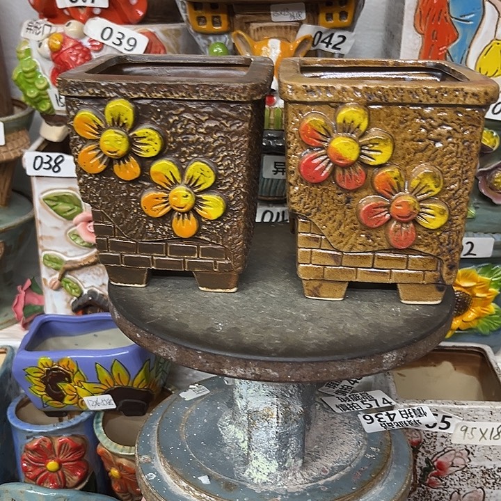 粗陶材质多肉花盆