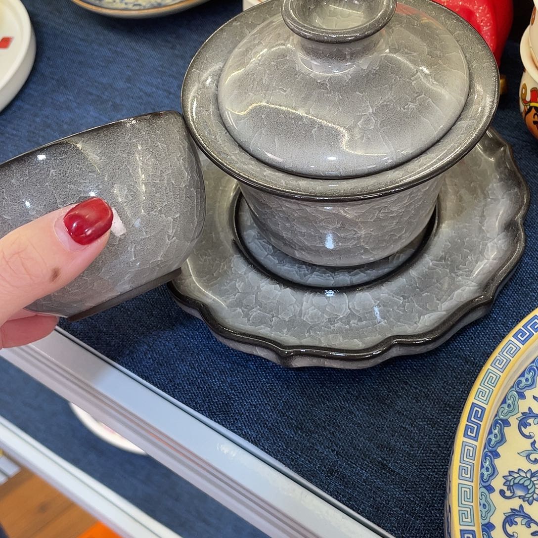 陶景德陶瓷盖碗茶具