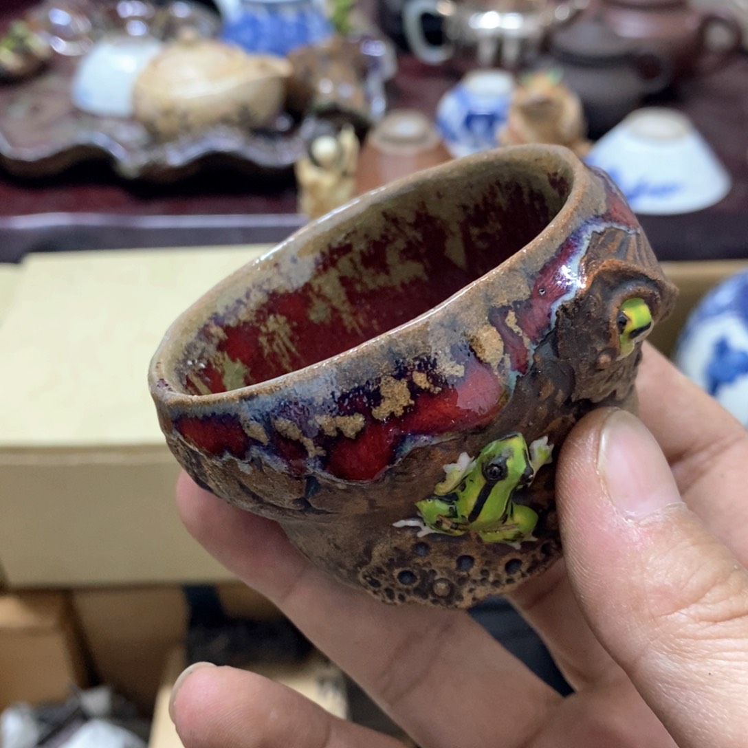 茶盏密胺手绘陶瓷杯子