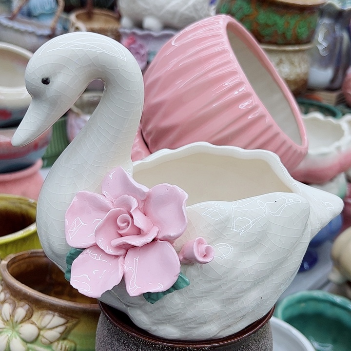 多肉绿植陶瓷花盆9.9包邮，有孔