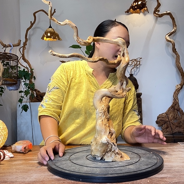 猫***天然根雕陶制艺术品