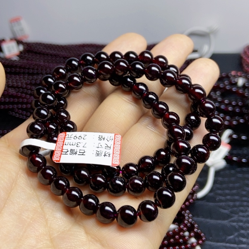 【闪购商品】石榴石手链未镶嵌7.3毫米
