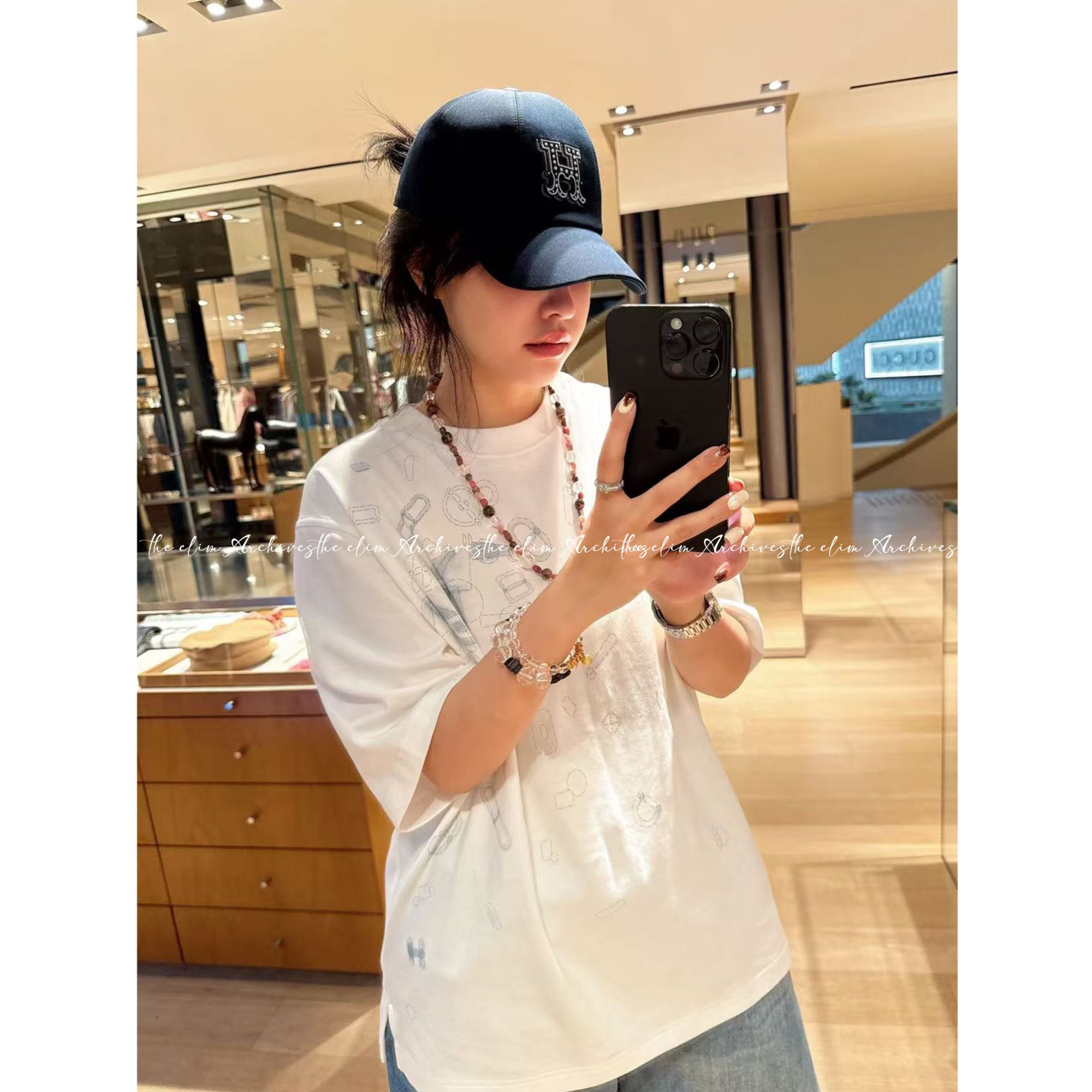 【以琳档案】“小马积木”提花感立体高级感内搭短袖t恤LN023247 