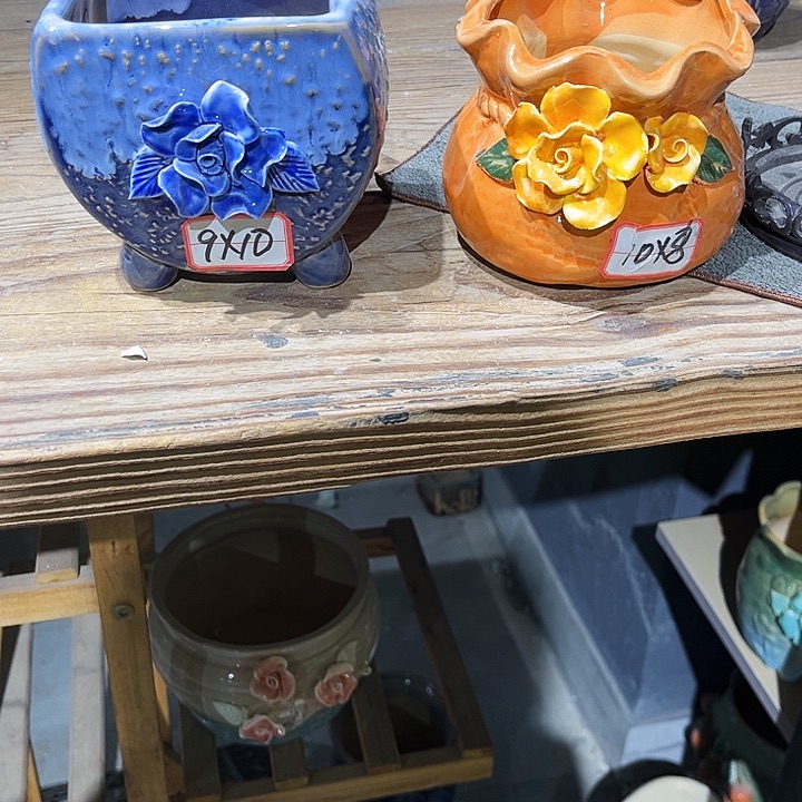 瓷片花盆多肉植物艺术品