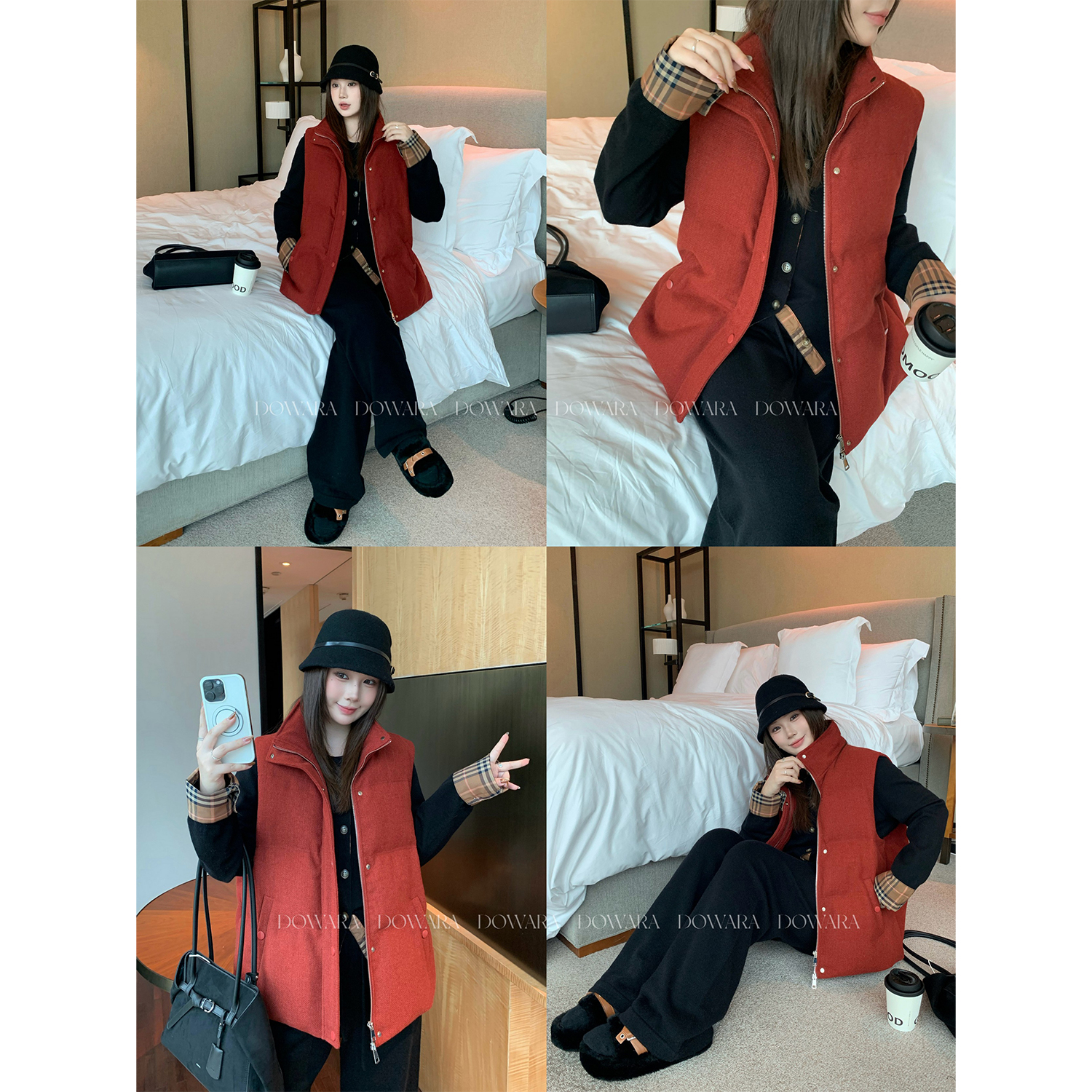 现货大婉酱微胖定制【柔盾马甲】轻盈百搭显瘦简约棉服马甲女 2000D