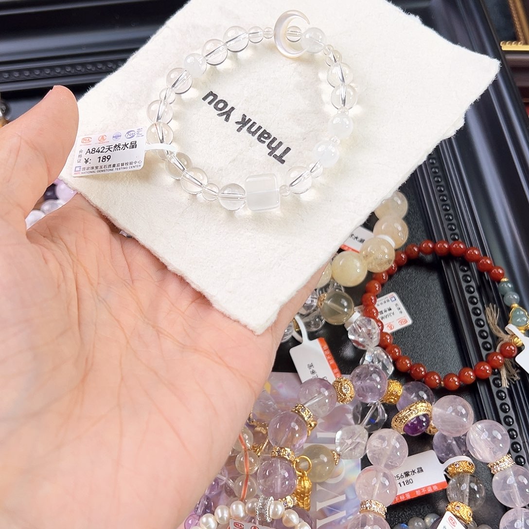 水晶手链未镶嵌白水晶