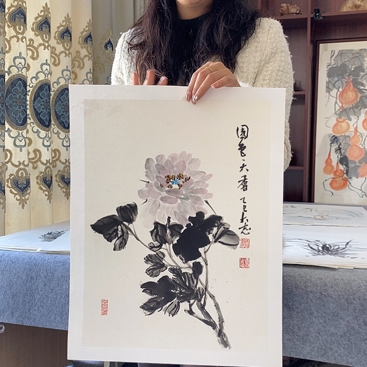 国画纯手绘国画写意作品34*46
