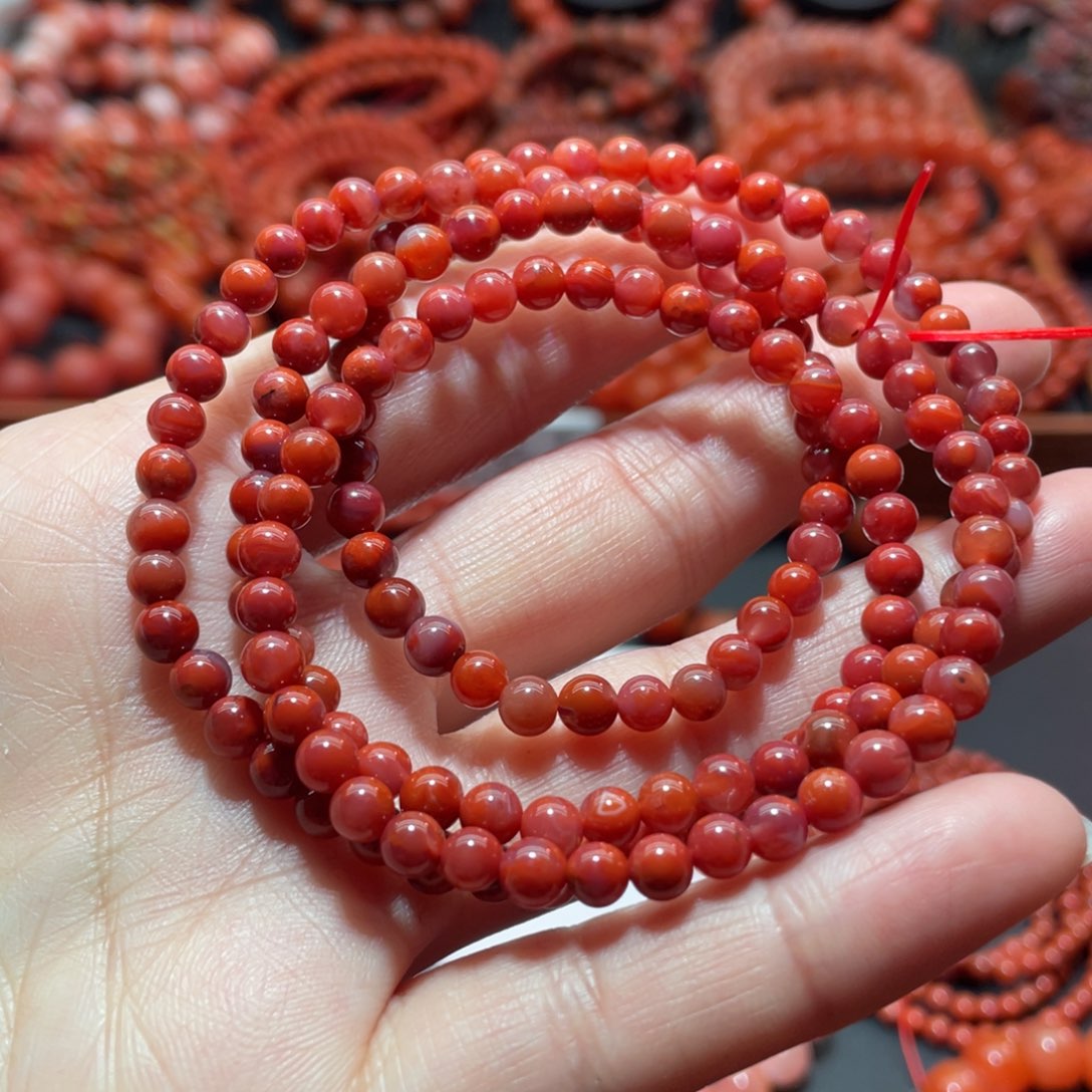 南红玛瑙手链未镶嵌