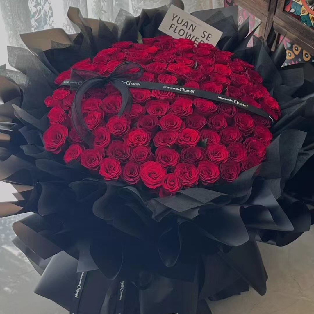 【情比金坚99枝红玫瑰花束】送老婆送女友