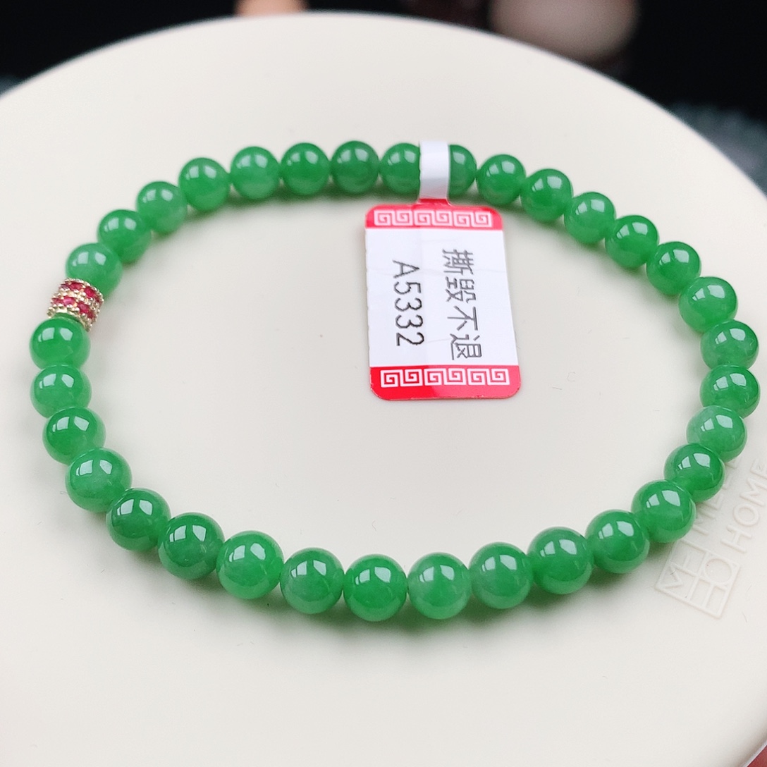 未镶嵌手链翡翠翡翠5.6mm