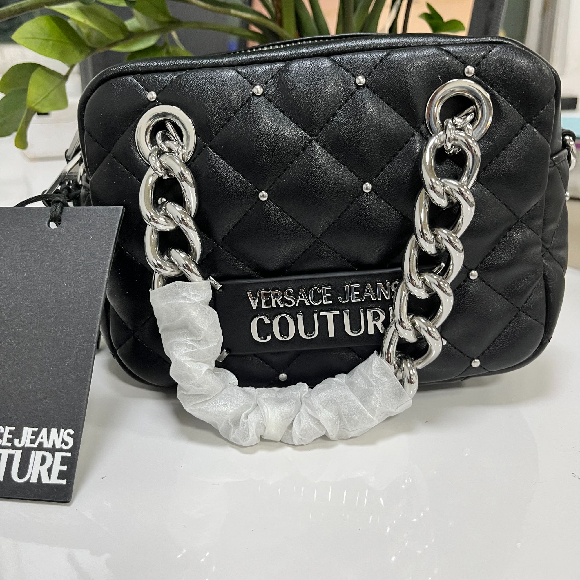 范思哲【K599】礼赠菱格刷包化妆包女士黑色