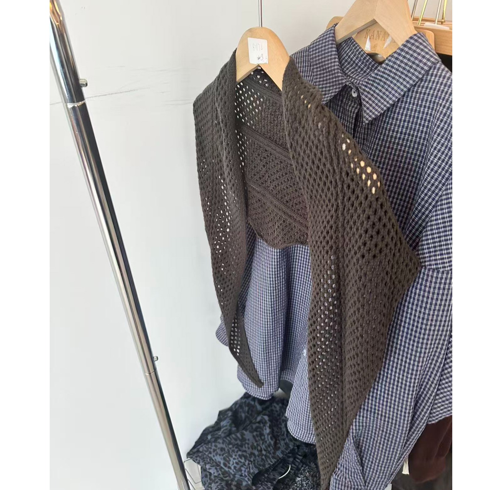 韩版针织镂空三角巾时尚百搭开衫披肩