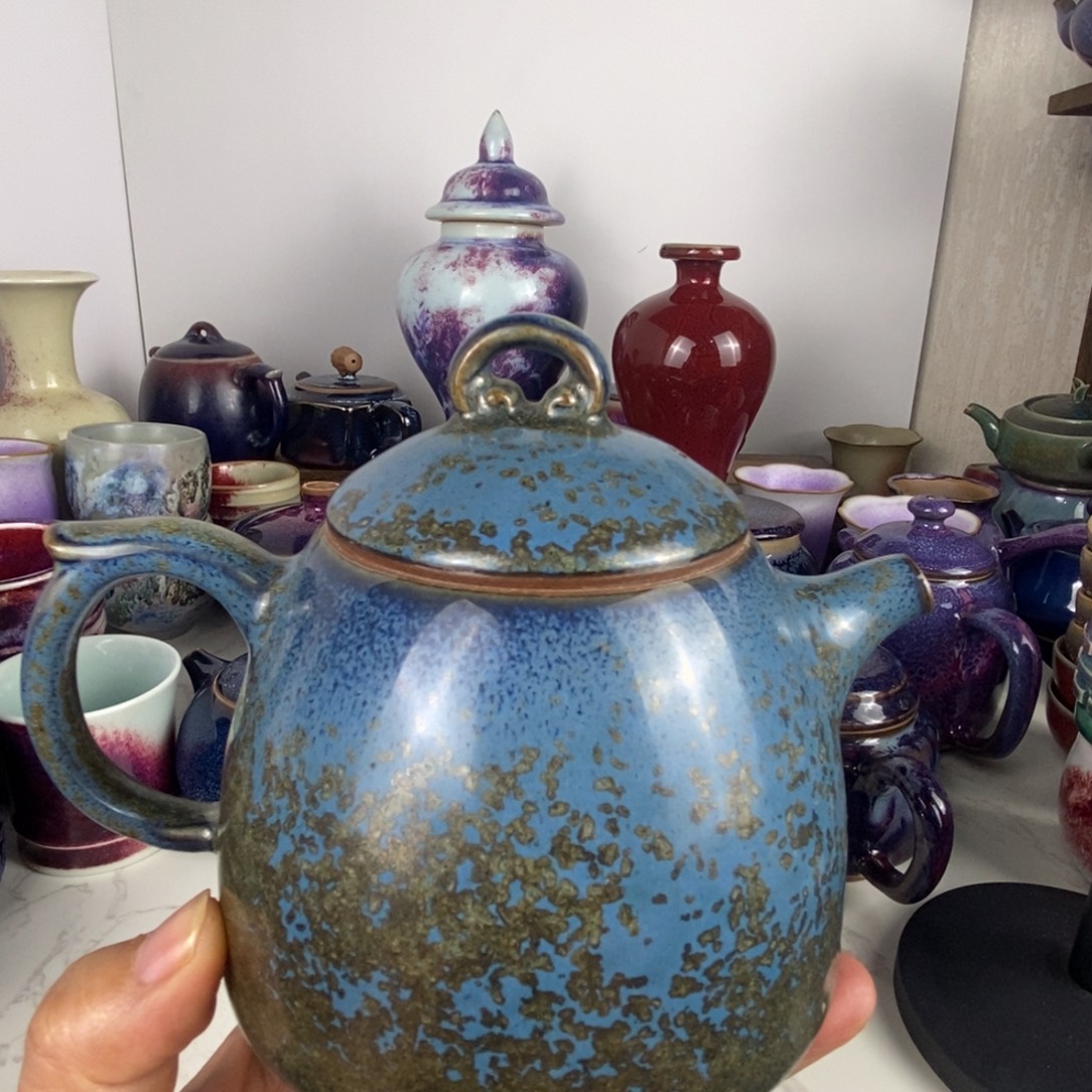 百***叔中国神后钧瓷茶具处理