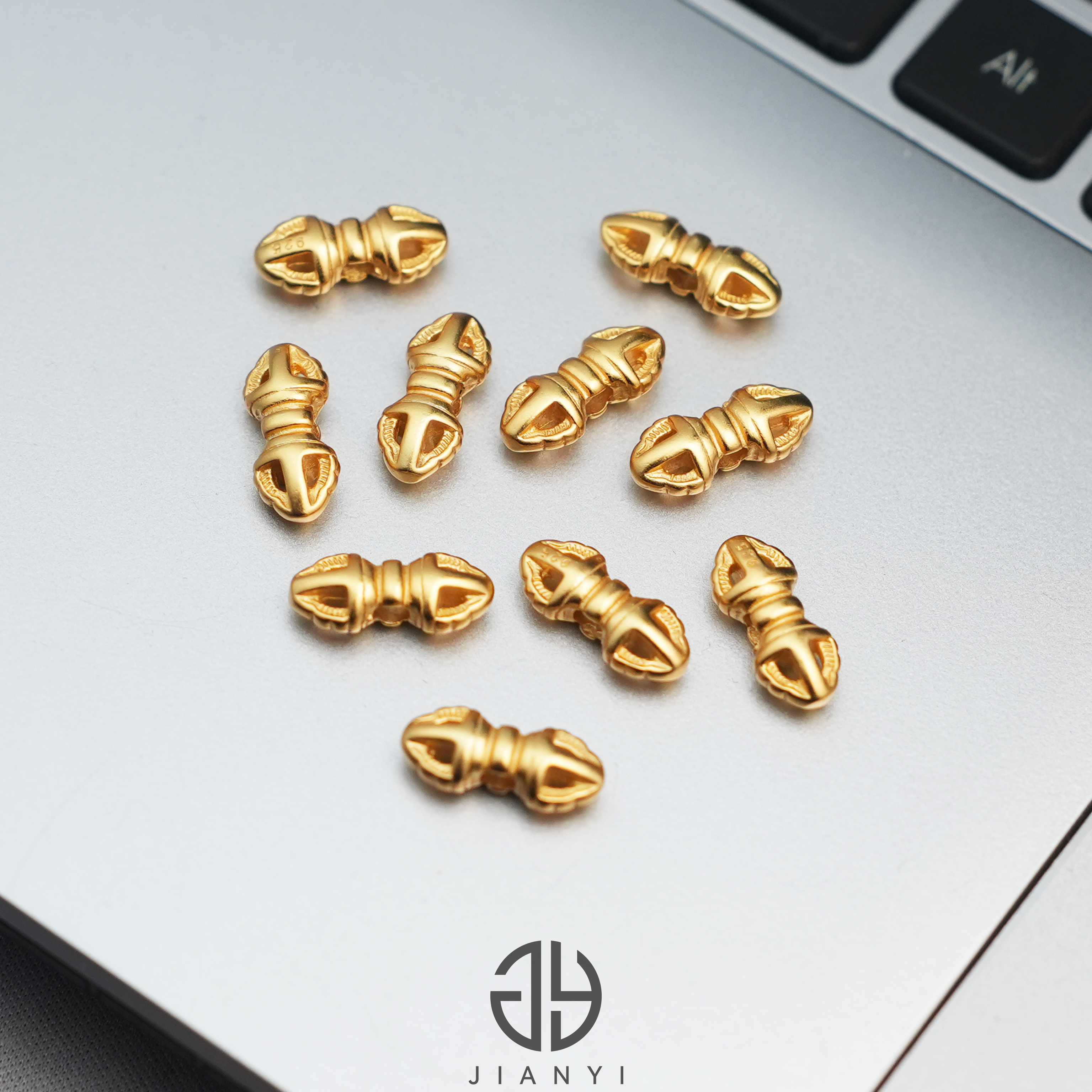 925银银制品 【见一文玩】藏传金刚杵百香线束绳结文玩配饰 JY114