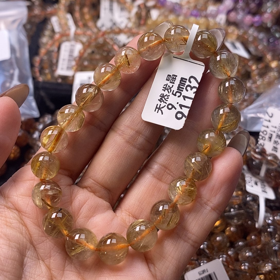 未镶嵌水晶手链水