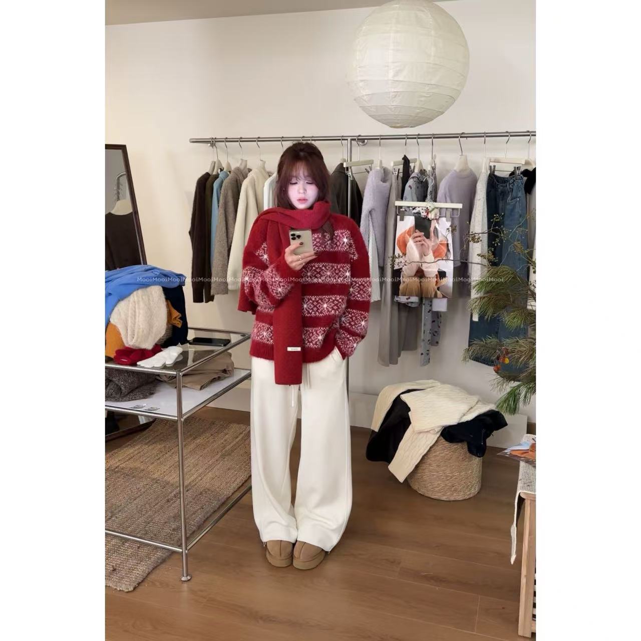 【mooi】'凛冬剪影'秋冬新款韩版ins风小众设计感毛衣