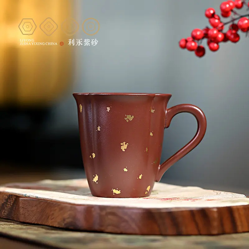 [百年利永]福菱杯高档茶具正宗紫砂主人杯手工茶杯泡茶官方正品