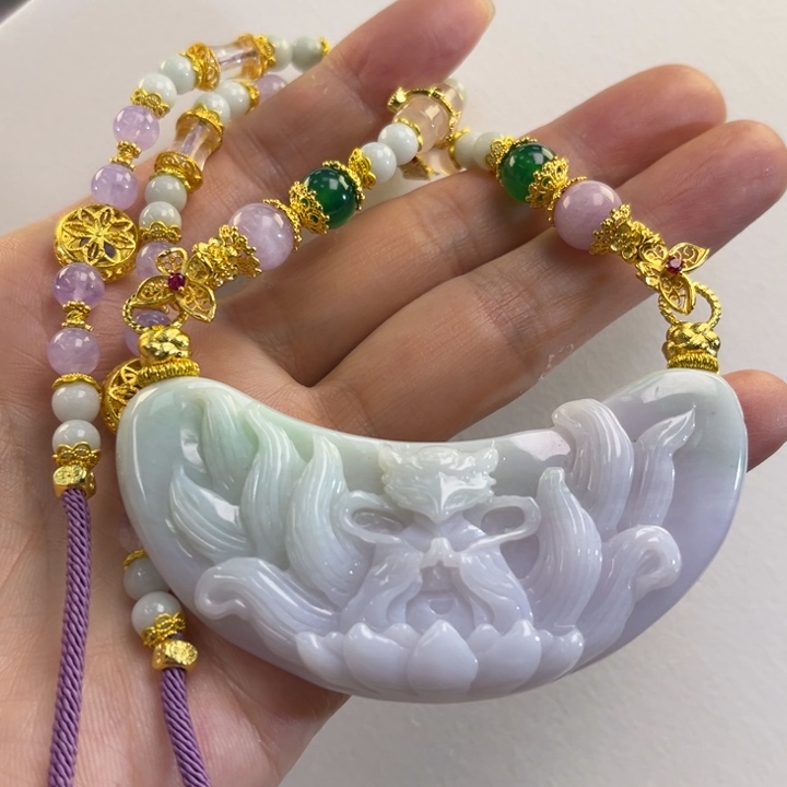 翡翠吊坠(赠链)未镶嵌代编织