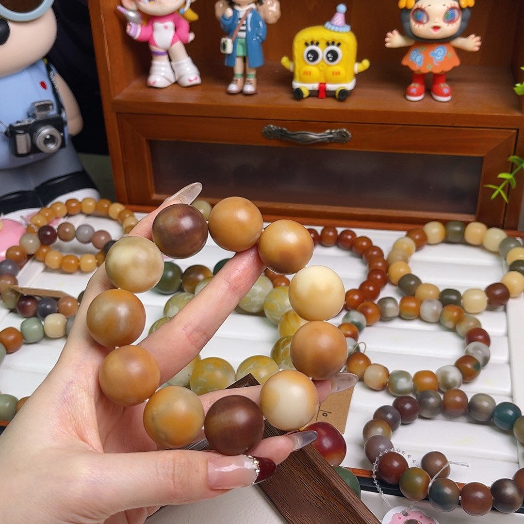 手串菩提根/象牙果卡21干磨圆珠