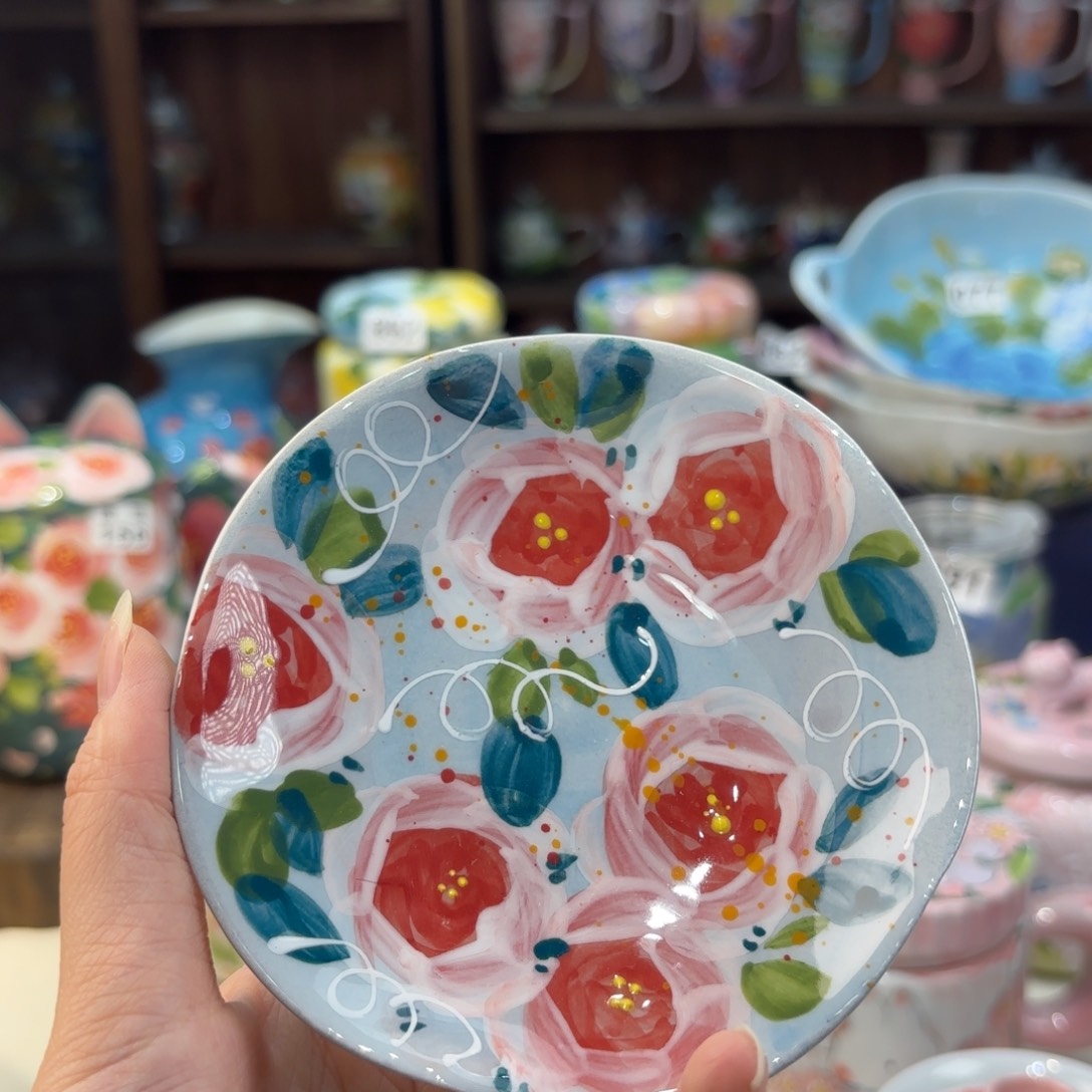 瓷片景德镇手绘高温釉下彩陶瓷茶具