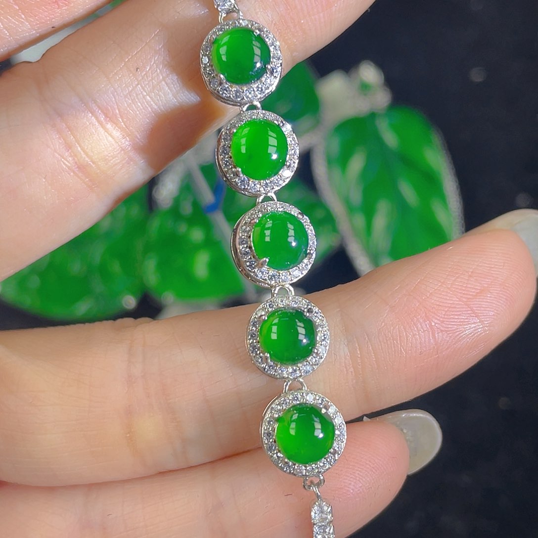 翡翠吊坠(不含链)银S925镶嵌