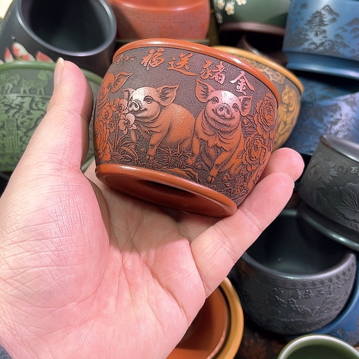 茶杯紫砂全手工紫砂主人杯