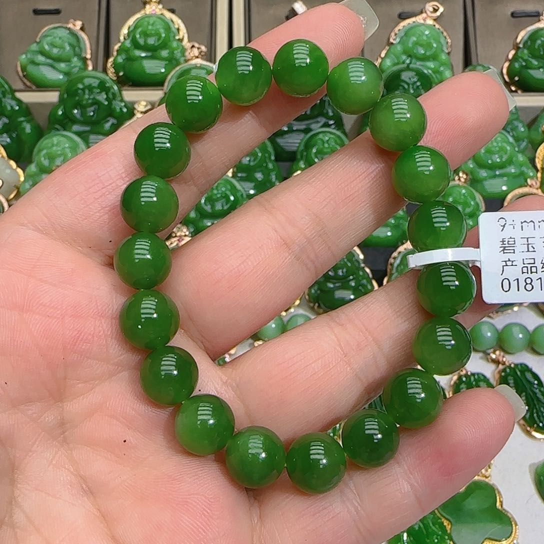 和田玉（碧玉）手链未镶嵌