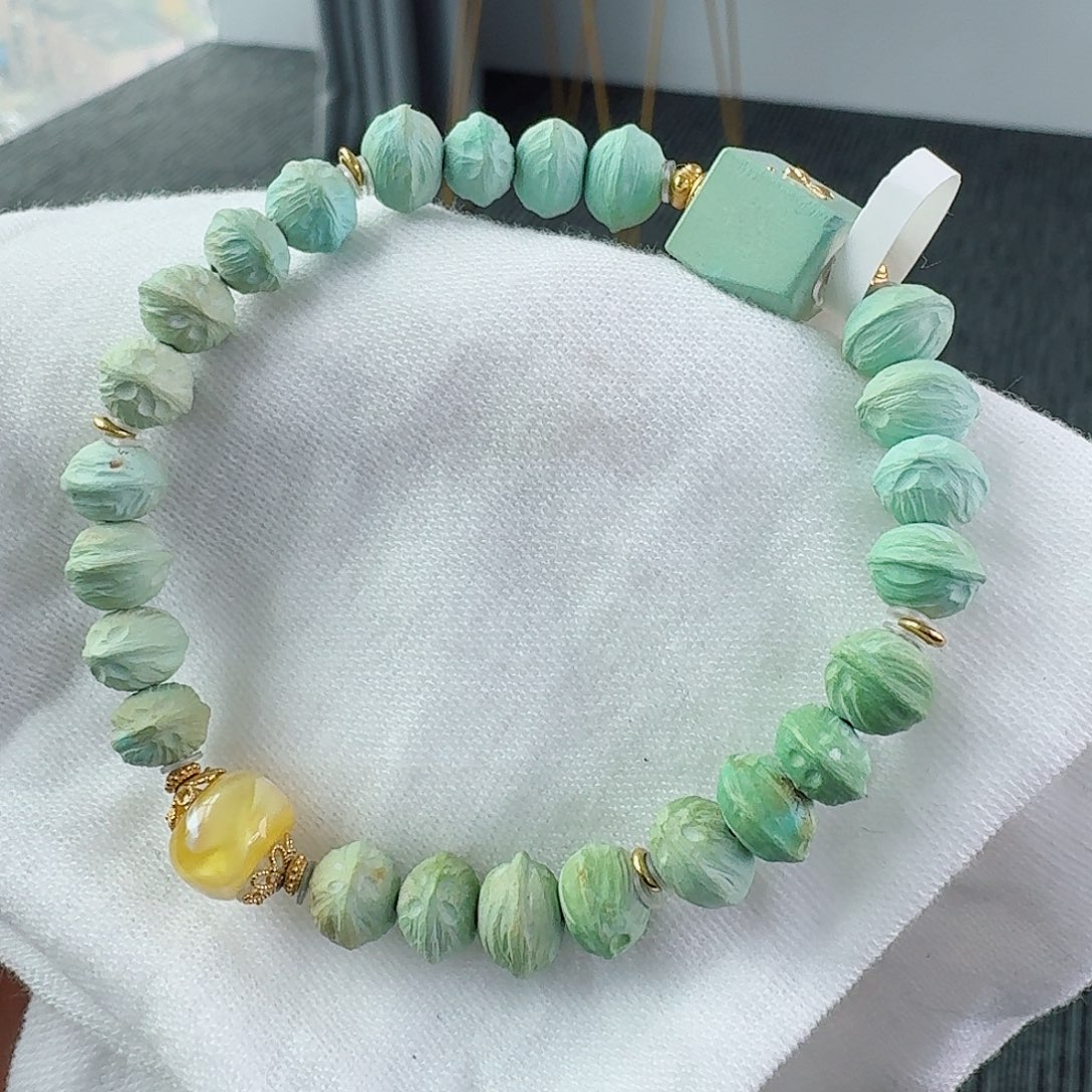 绿松石18K金镶嵌珠宝半成品