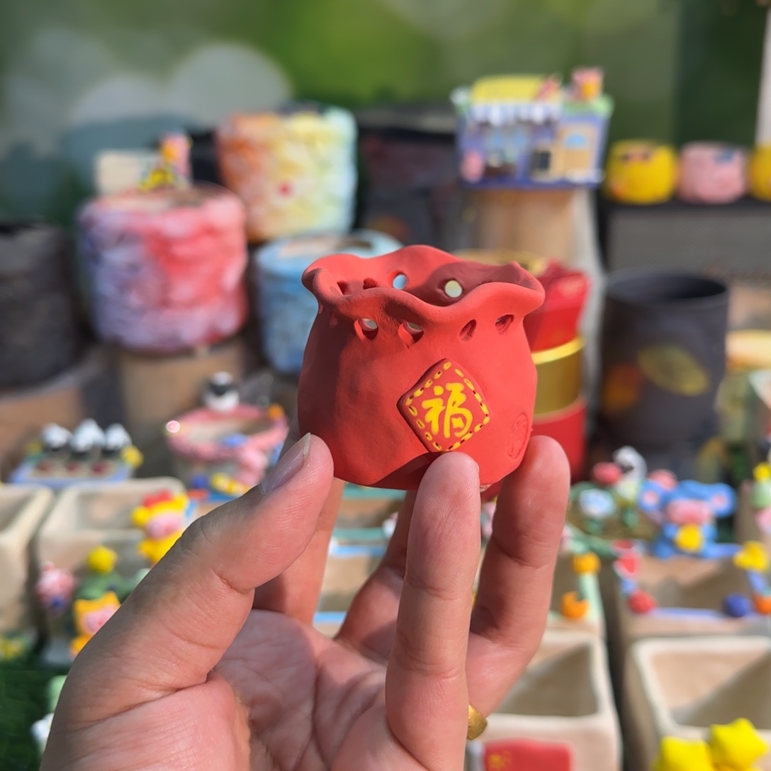 小福袋系列手工花盆