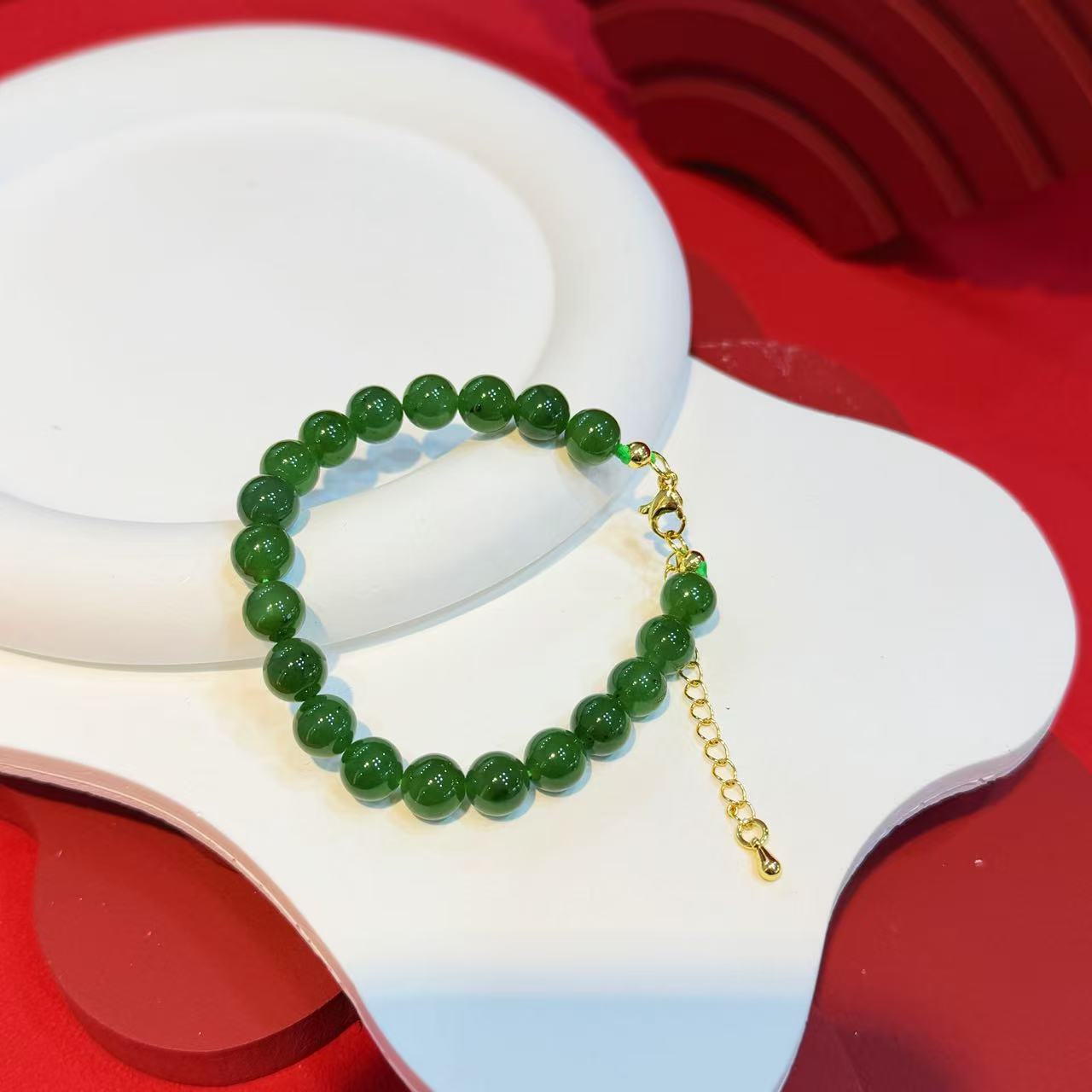 8mm碧玉手串HNZ14829