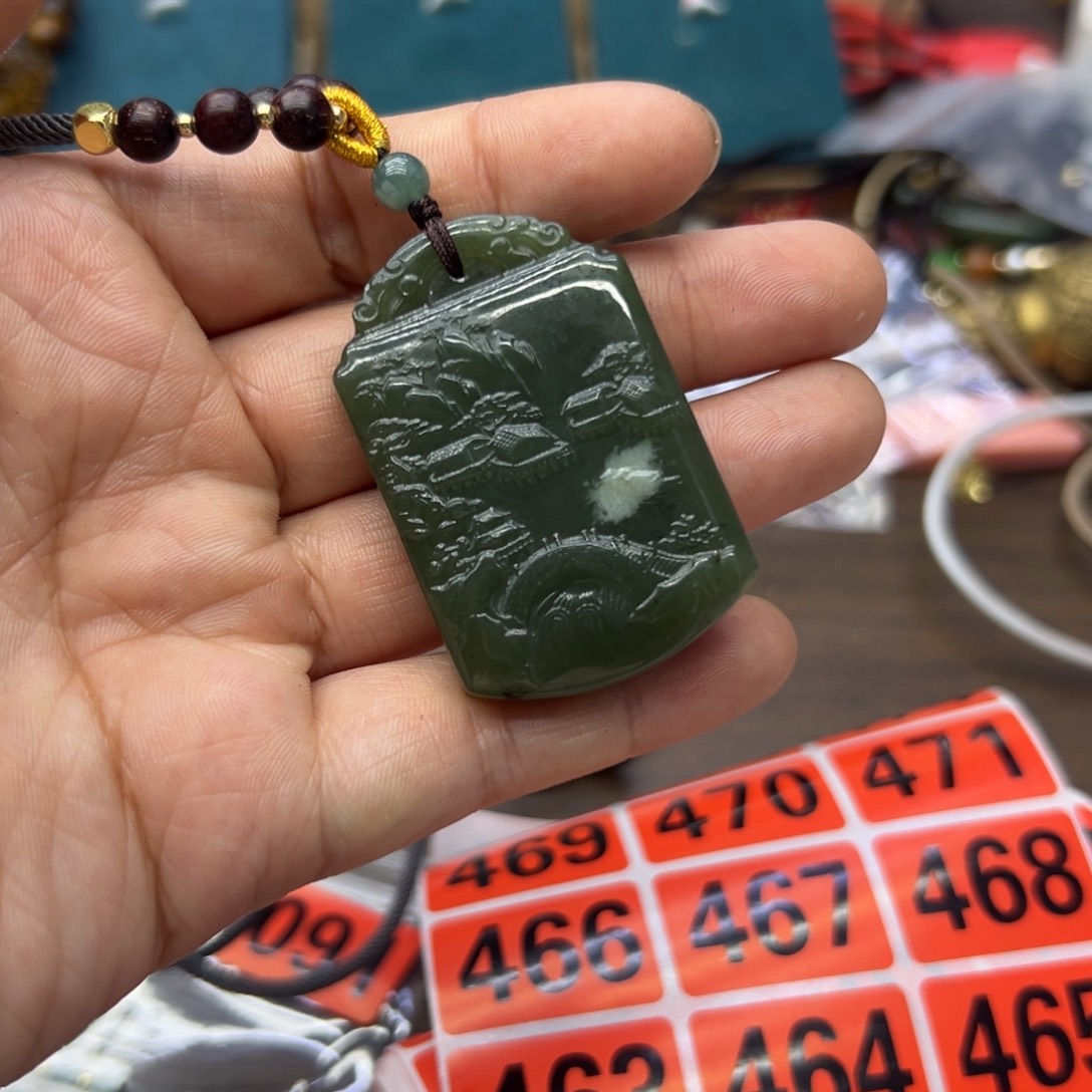 和田玉未镶嵌颈饰453