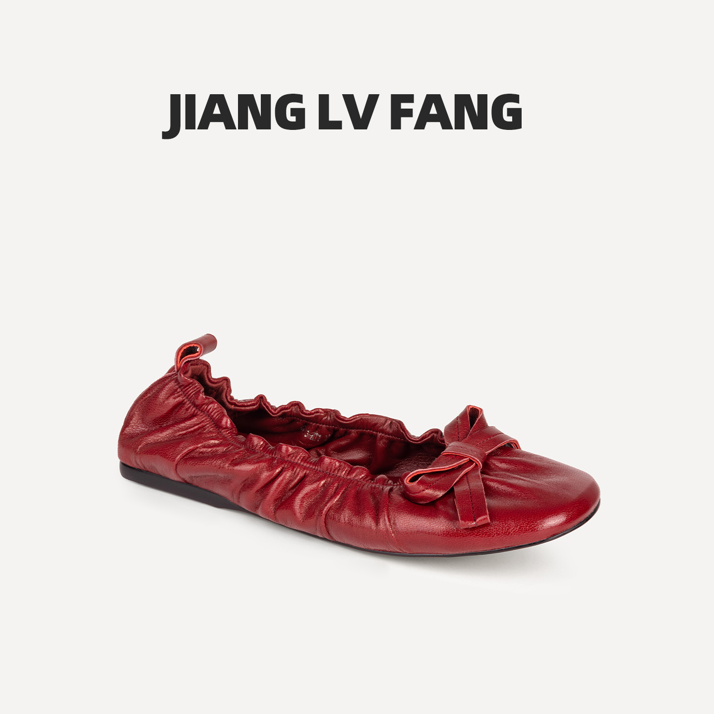 JIANG LVFANG【羽翼芭蕾】多色简约芭蕾蛋卷鞋气质女一脚蹬真皮单鞋