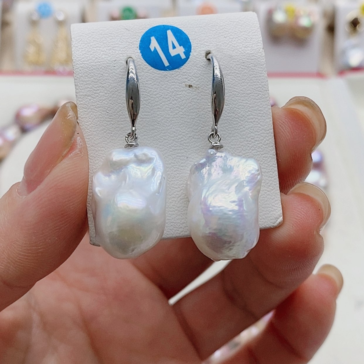 【闪购商品】淡水珍珠耳饰银S925镶嵌