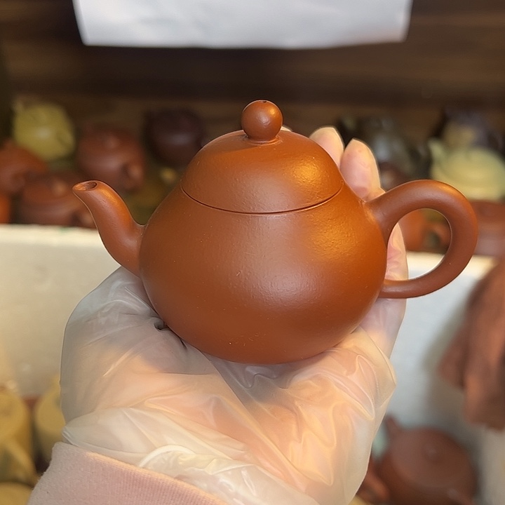 紫砂茶壶宜兴紫砂壶朱泥120