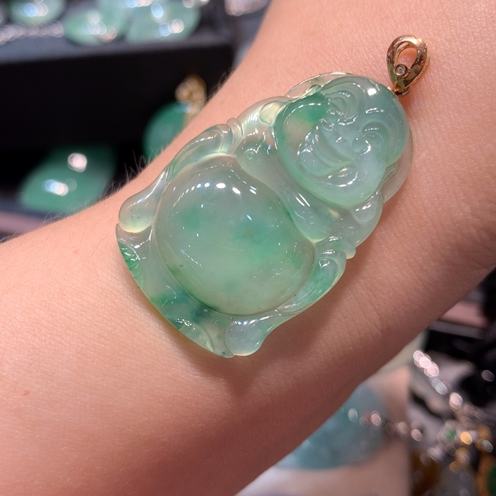 【闪购商品】翡翠18K金镶嵌颈饰翡翠