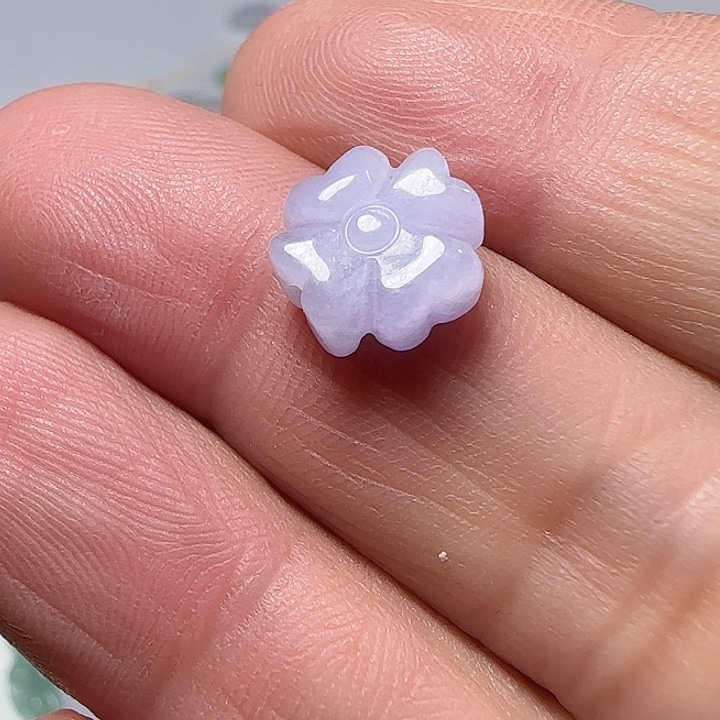 翡翠未镶嵌颈饰天然缅甸翡翠四叶草小件