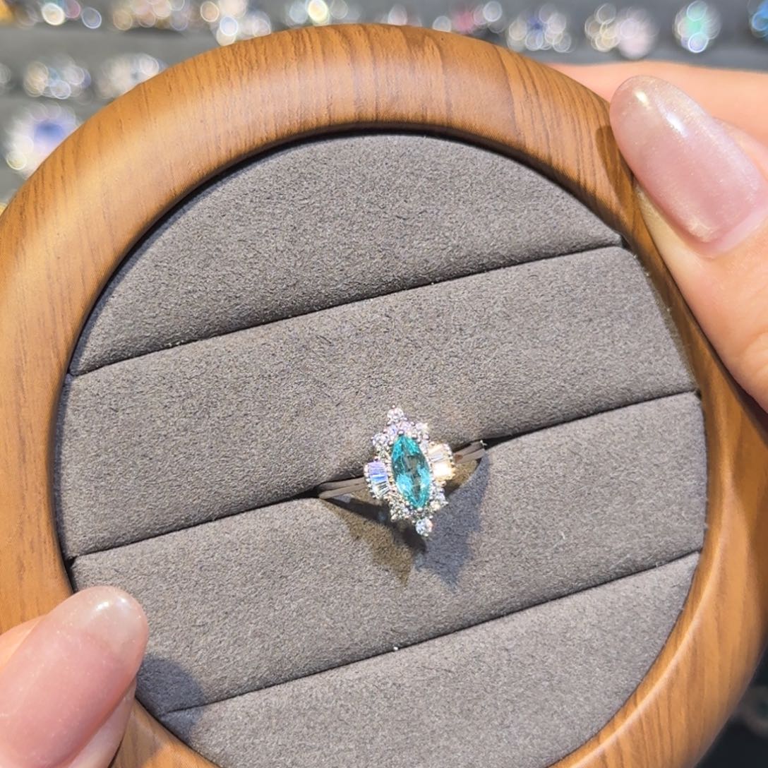 磷灰石银S925镶嵌戒指