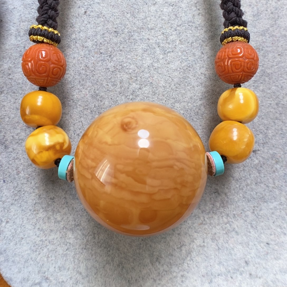 蜜蜡项链未镶嵌蜜蜡锁骨