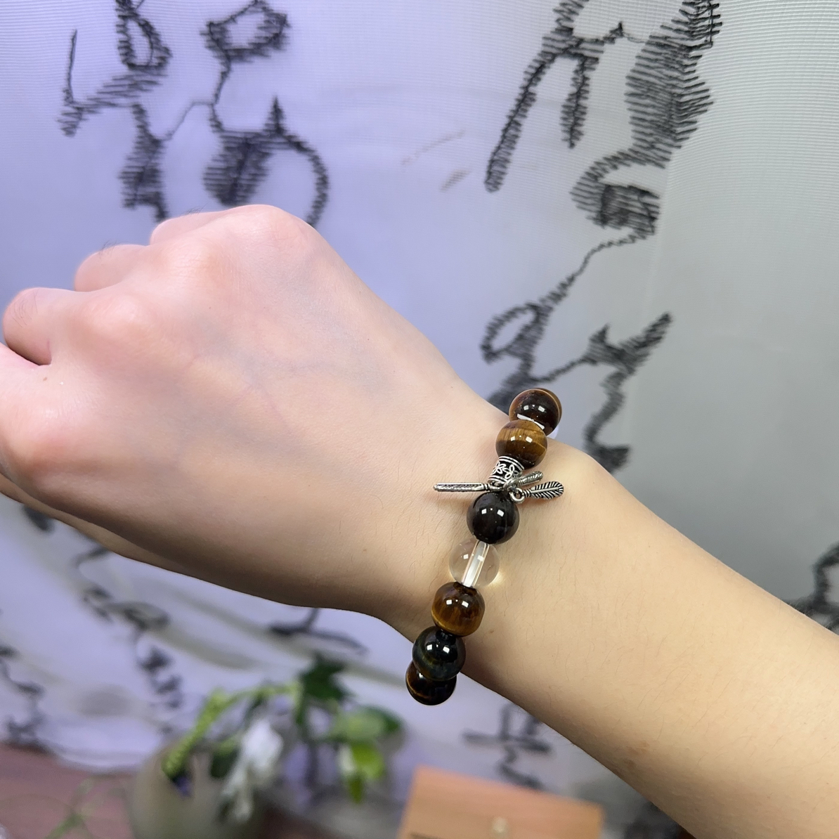 秋光凝珀(天然虎眼石秋日必备品)