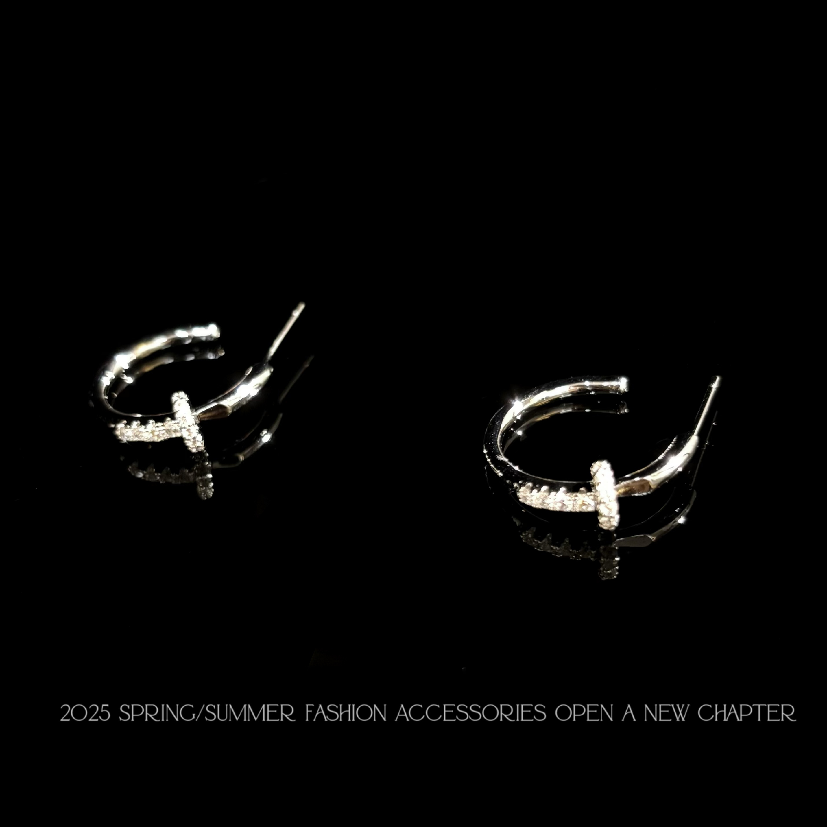 铜合金耳饰 镀K金 2025款C2080【素圈打结】BOBAOLI 耳钉