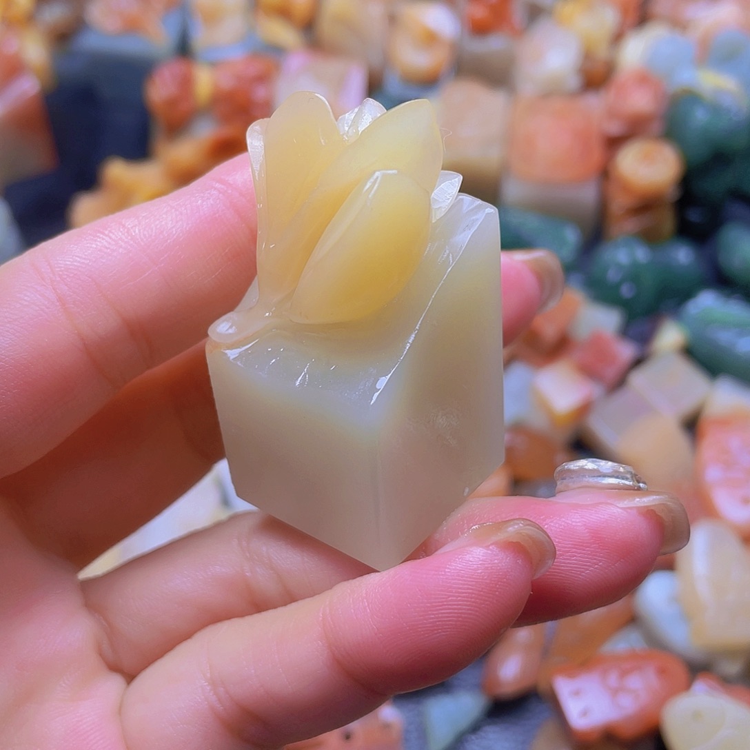 青田石印石花开富贵