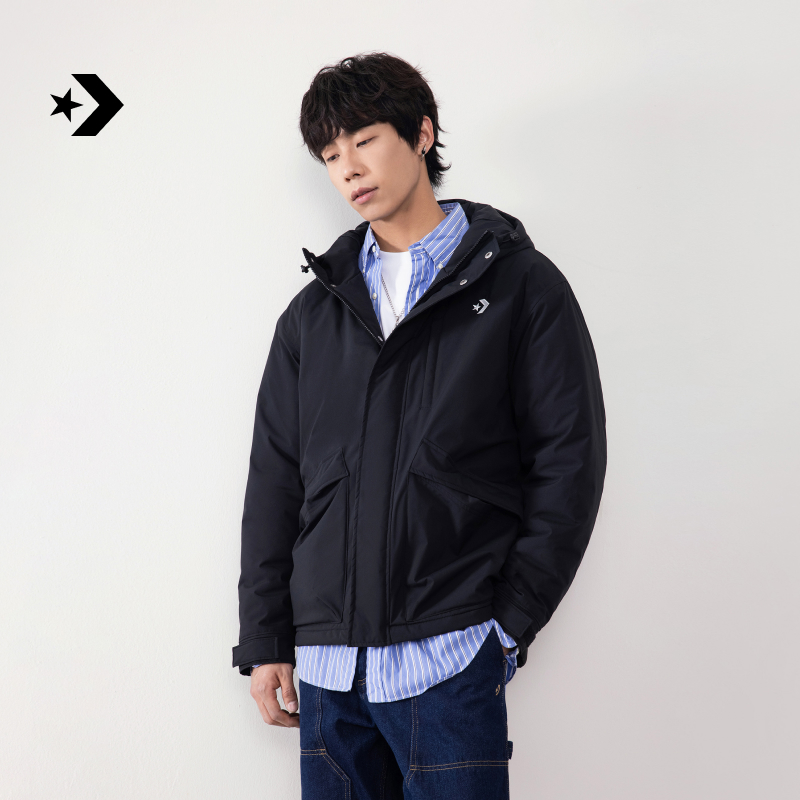 匡威秋冬新品男女连帽保暖面包服外套CONVERSE UCJ145