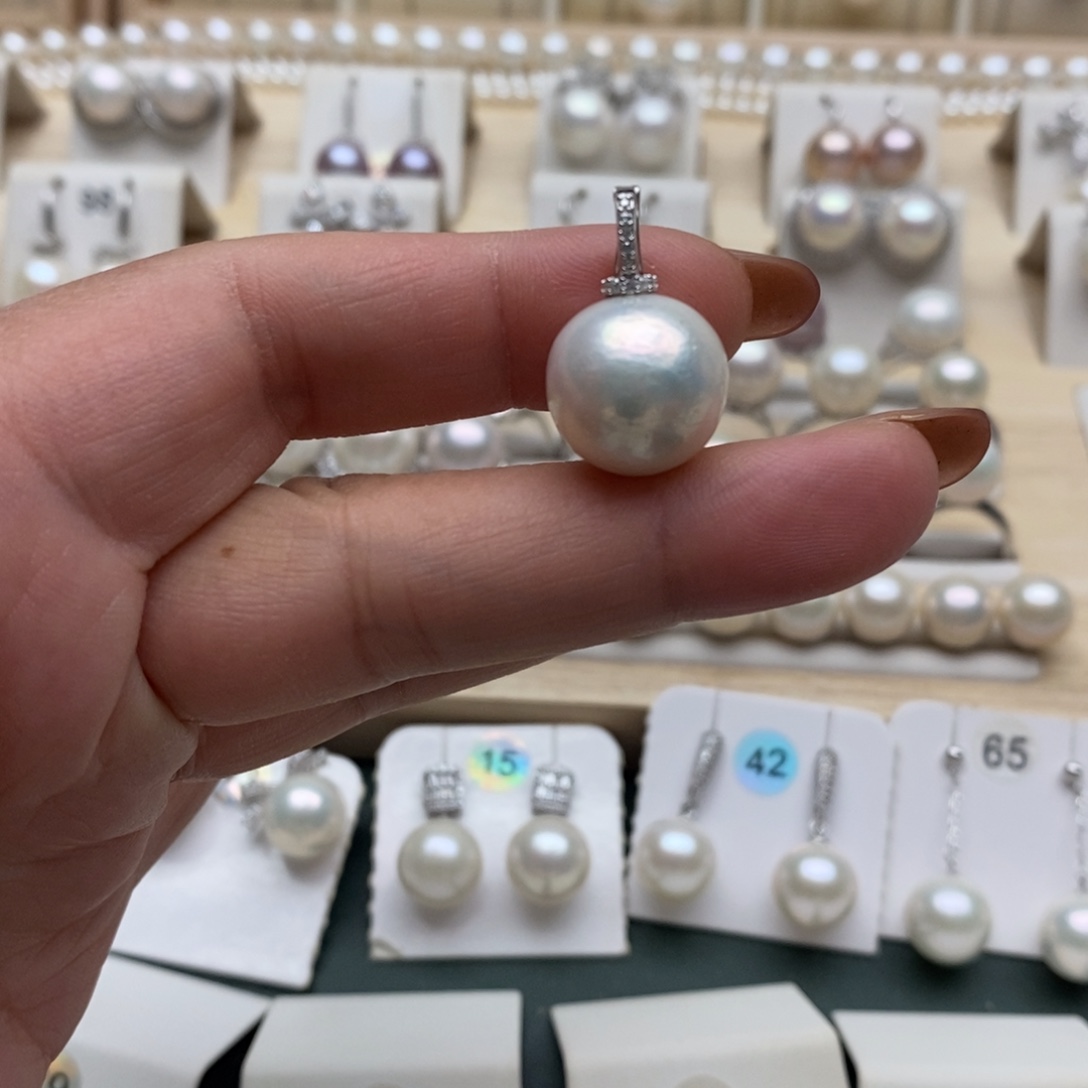 颈饰淡水珍珠银S925镶嵌