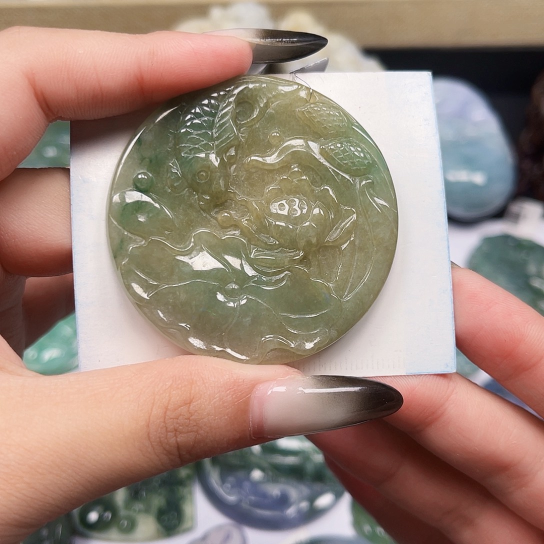 翡翠未镶嵌颈饰天然