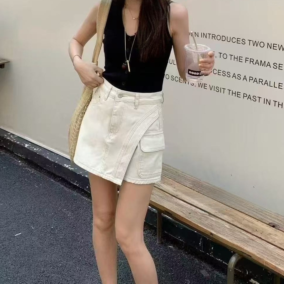 Z.X 复古水洗牛仔工装裙裤 5300（K2）