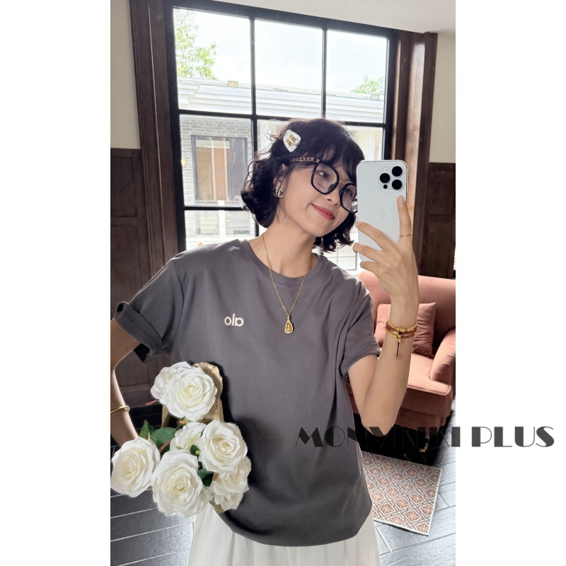 MoNvKiKiPlus9【奶皮面膜T系列】大码微胖宽松情侣T恤#C00013